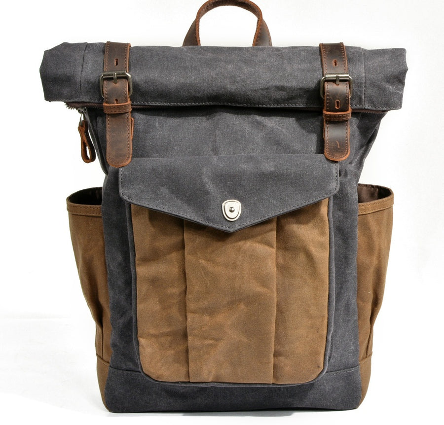 Oil wax canvas mountaineering bag