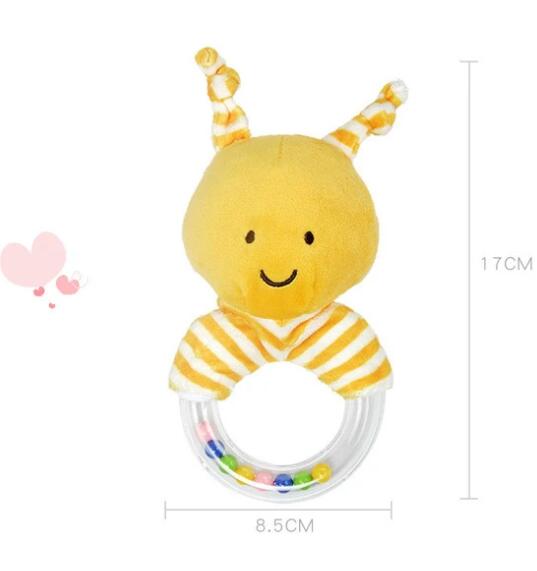 Baby cartoon plush handbell toy