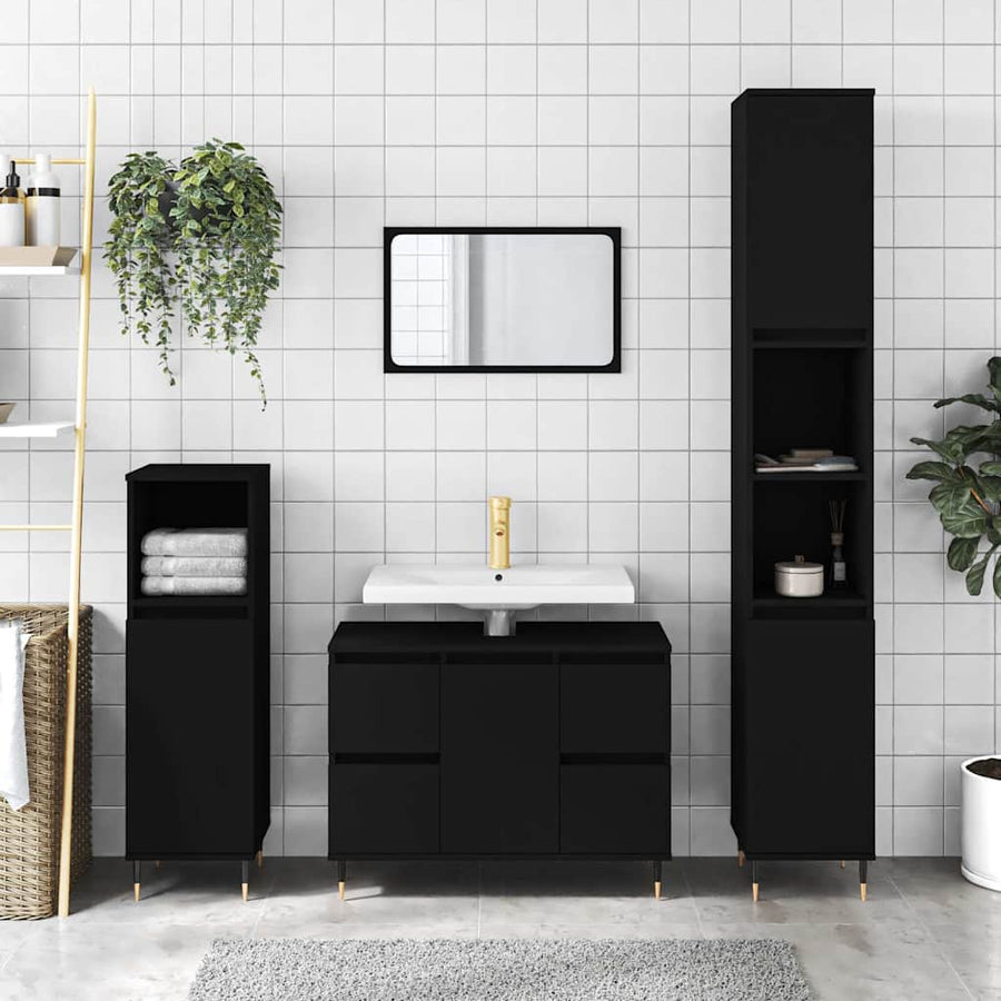 bathroom cabinet 80x wood-based material
