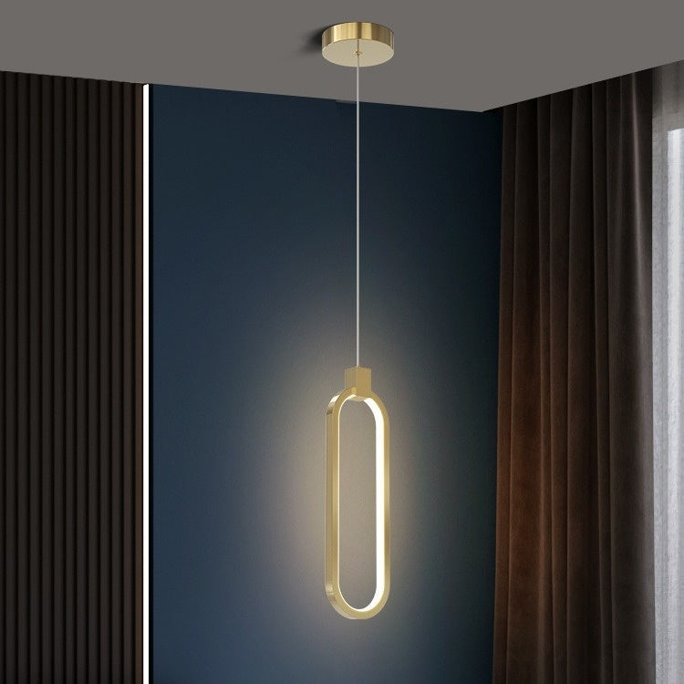 Copper Light Luxury Modern Minimalist Master Bedroom Living Room Background