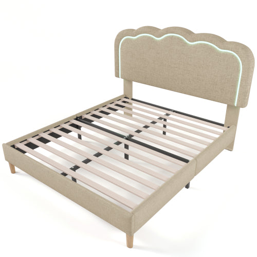 Gepolstertes Bett Aus Rosa Samt