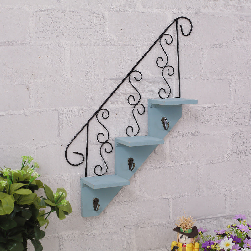 Nordic Wooden Storage Rack Wall-Mounted Flowerpot Storage Rack Storage Box Key Chain Towel Home Decoration Rack