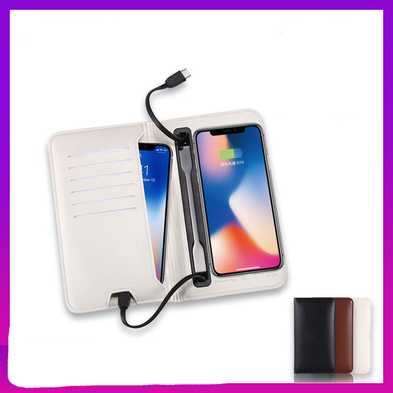 Rechargeable Wallet 6800 Ma Mobile Power Supply Wireless Charging