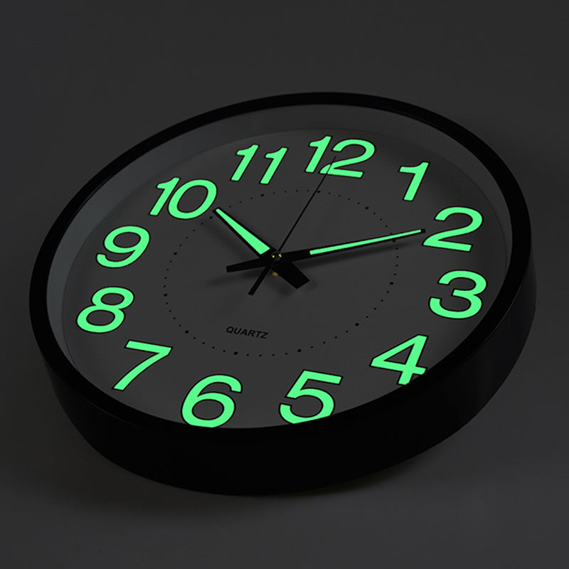 12 Inch 30Cm Luminous Plastic Wall Clock Quartz Clock Bedroom Living Room Wall Clock Simple Clock Custom