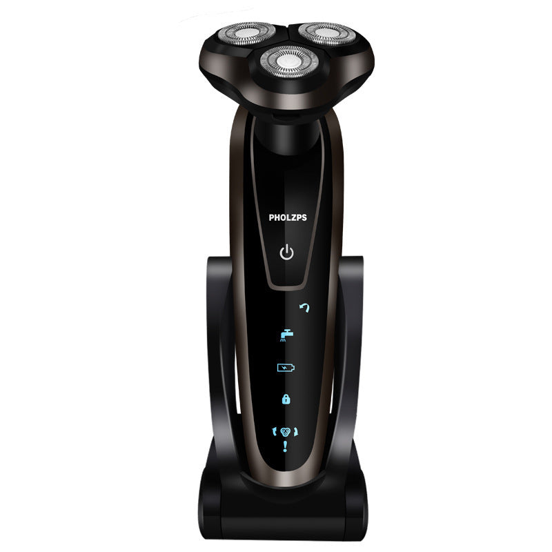 Electric Razor Full Body Washable Floating Three-Blade Razor Rechargeable Beard Knife