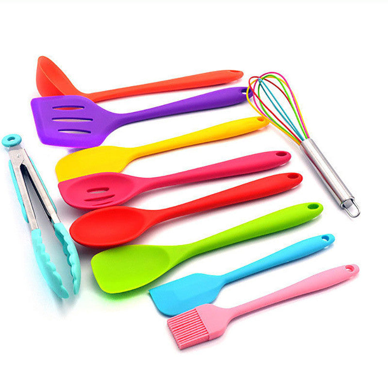 All-in-one Silicone Kitchenware Set 10-piece Non-stick Cooking Pan