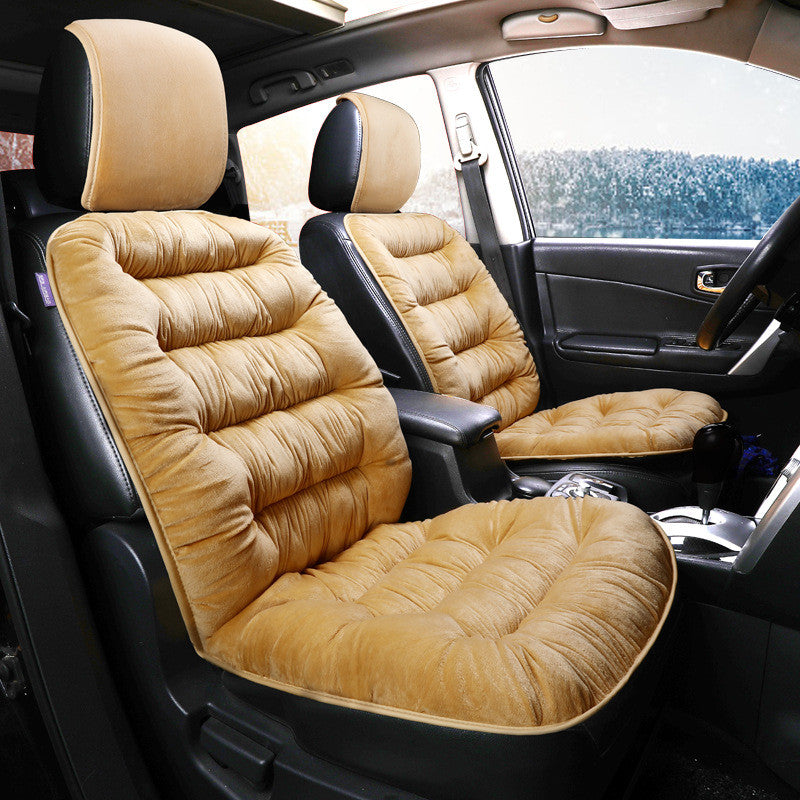 Single Piece With Backrest And Thick Plush Car Seat Cushion Car Interior Supplies