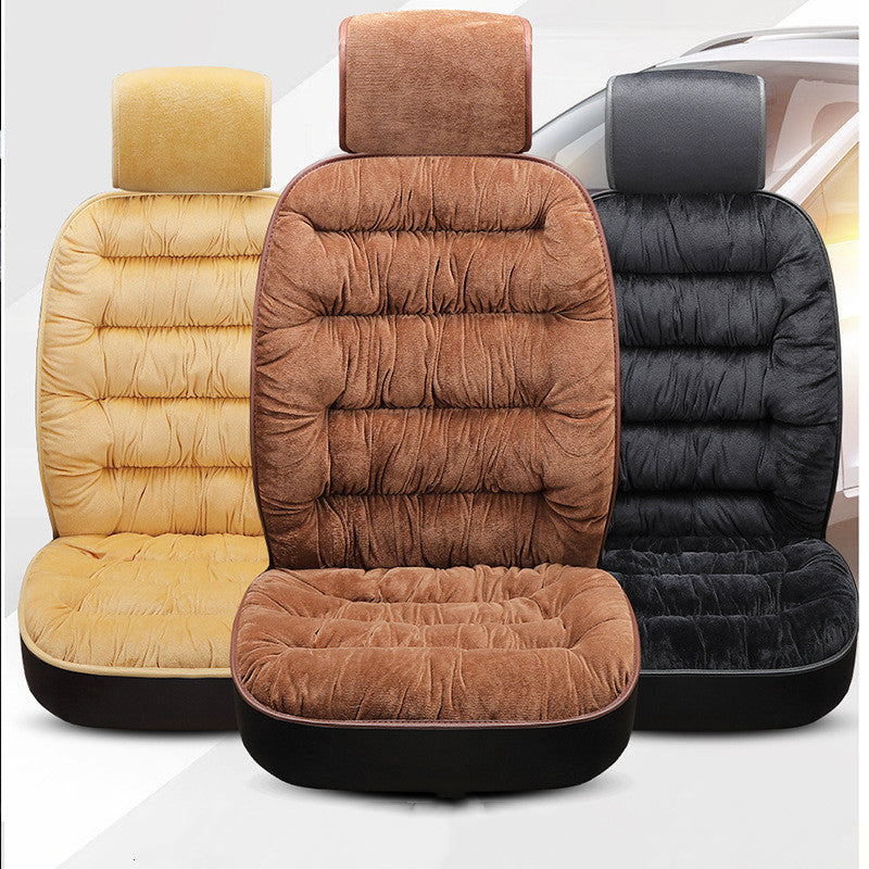Single Piece With Backrest And Thick Plush Car Seat Cushion Car Interior Supplies