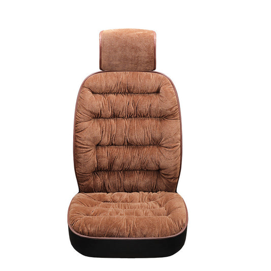 Single Piece With Backrest And Thick Plush Car Seat Cushion Car Interior Supplies