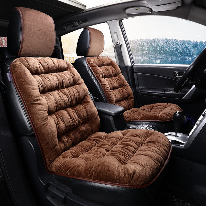 Single Piece With Backrest And Thick Plush Car Seat Cushion Car Interior Supplies