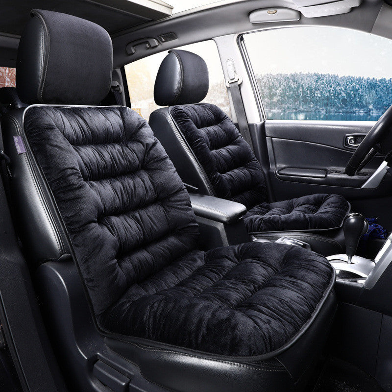 Single Piece With Backrest And Thick Plush Car Seat Cushion Car Interior Supplies