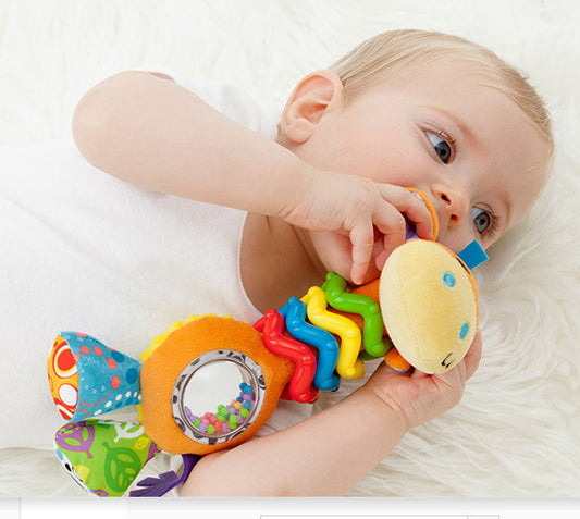 Baby Toy Rattle Soft Educational Animal Shape Toy 6-24 Months