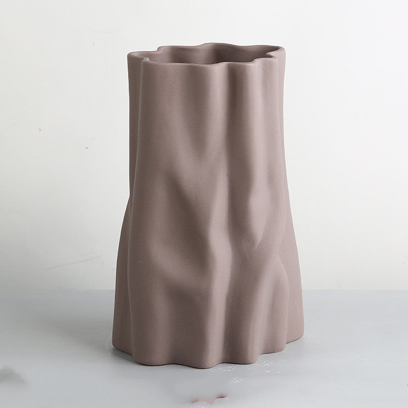 Ceramic Vase Irregular Decorations Home Living Room Dried Flowe