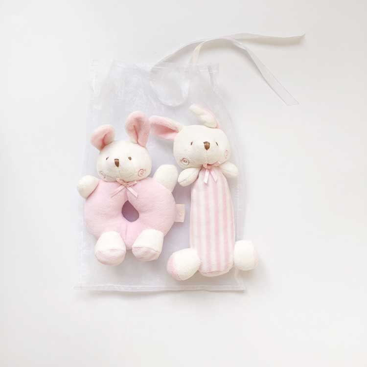 Pure cotton baby rattle toy