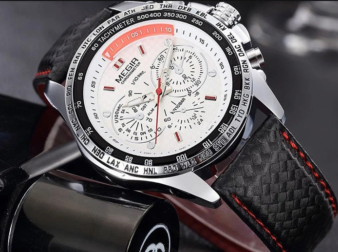Wholesale Original   1010 Leather Strap 3ATM Waterproof Quartz Luxury Business Mens Watches