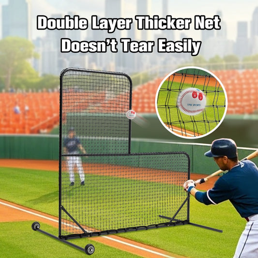 Type Baseball Hitting Cage Net, Wheeled Baseball Pitching Net 84 Inches High X 84 Inches Wide, With 42 Inches X 42 Inches Opening, Including Tote Bag, Prohibited Platform Temu