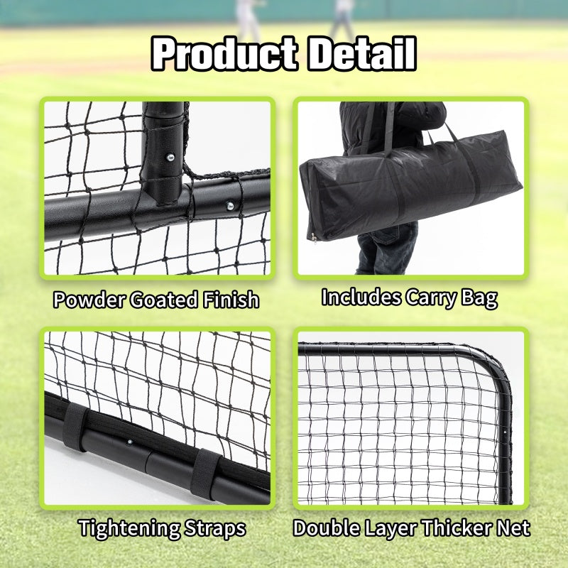 Type Baseball Hitting Cage Net, Wheeled Baseball Pitching Net 84 Inches High X 84 Inches Wide, With 42 Inches X 42 Inches Opening, Including Tote Bag, Prohibited Platform Temu