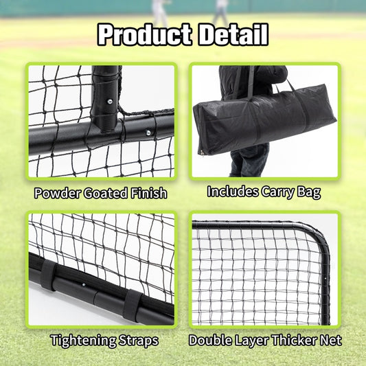 Type Baseball Hitting Cage Net, Wheeled Baseball Pitching Net 84 Inches High X 84 Inches Wide, With 42 Inches X 42 Inches Opening, Including Tote Bag, Prohibited Platform Temu