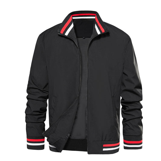 Men's Bomber Jacket Lightweight Casual Windbreaker Spring Fall Zip Up Coat
