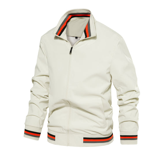 Men's Bomber Jacket Lightweight Casual Windbreaker Spring Fall Zip Up Coat