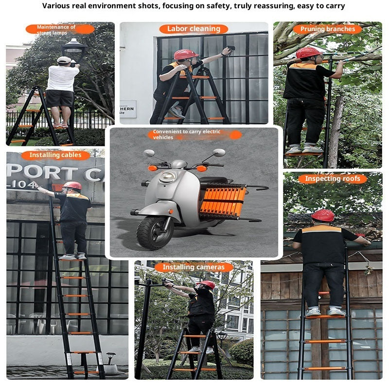 Outdoor Portable Engineering Bamboo Ladder