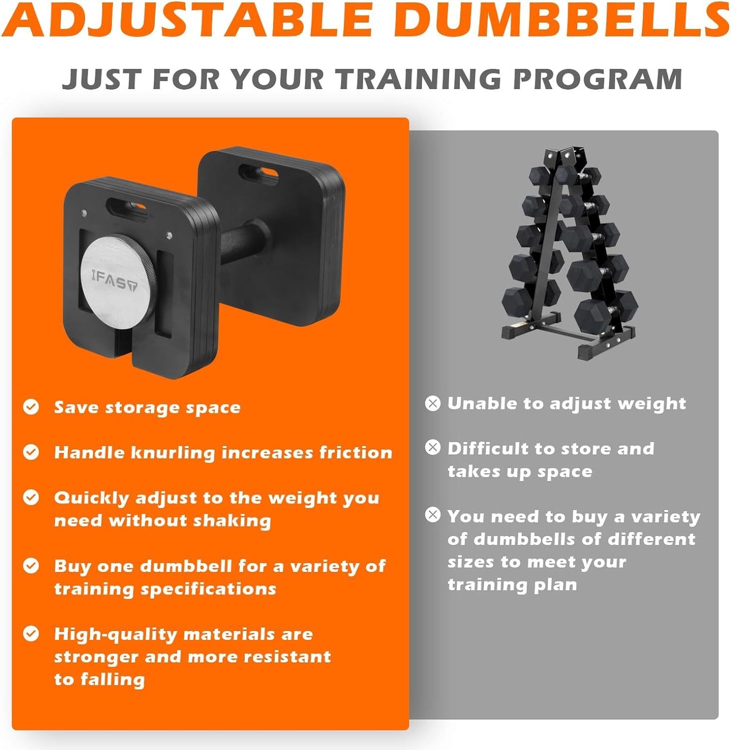 Adjustable Dumbbell 9 In 1 Free Weights For Multiweight Options Quick-Lock Adjustable Dumbbell Sets With Anti-Slip Steel Handle For Full-Body Home Gym Workouts