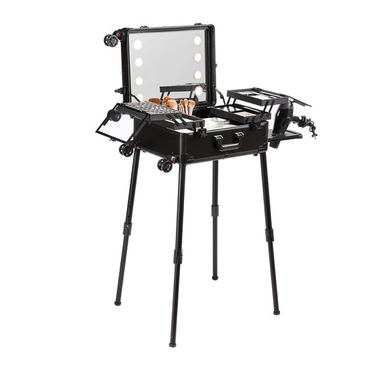 Kosmetikkoffer 1030 X 510 X 1360 Mm Schminktasche ABS + MDF-Platte + Aluminiumrahmen Schminkkoffer Make-Up Koffer Ideal Für Friseur-, Make-up-Studios, Hochzeits- Oder Event-Make-up