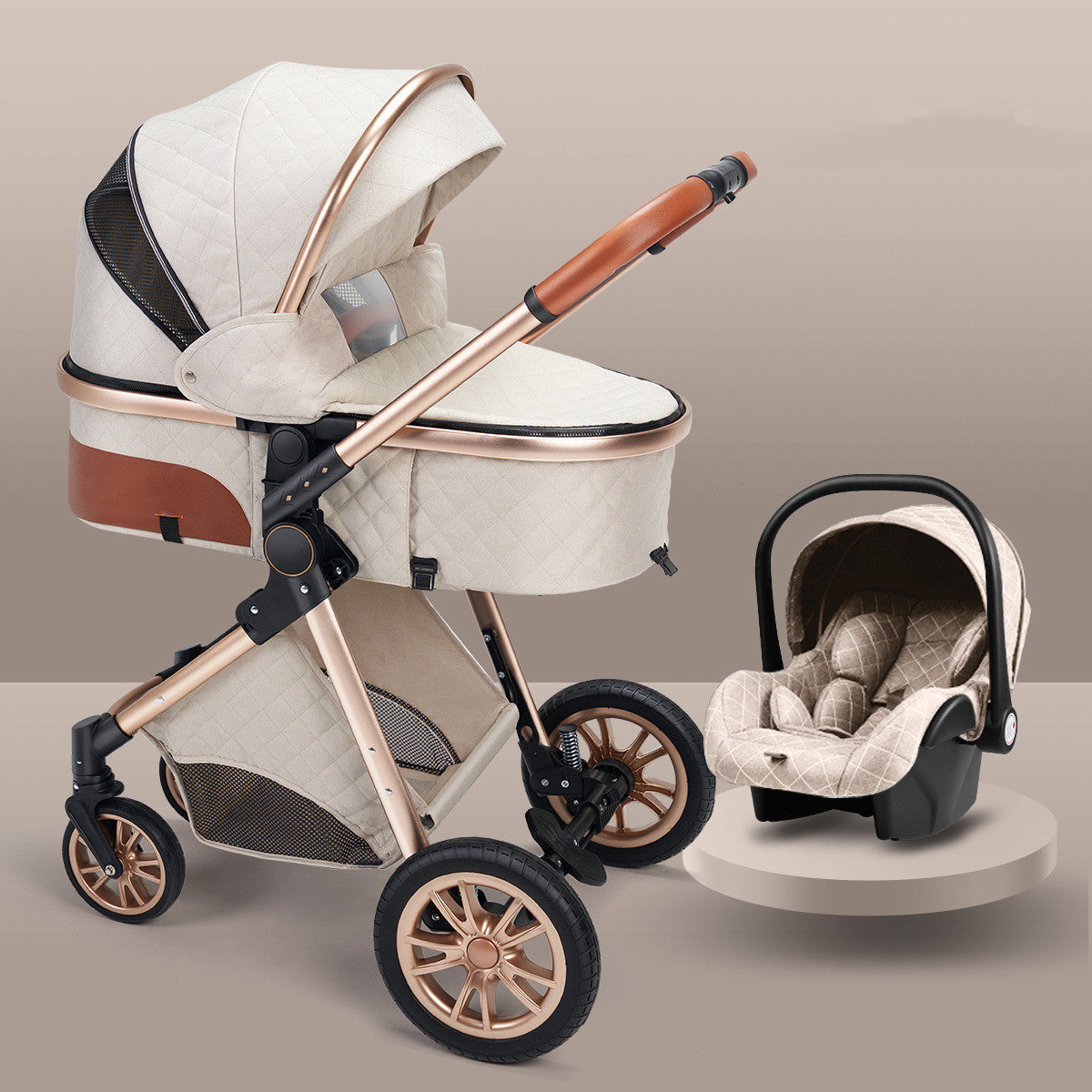 Stylish High View Stroller Lightweight Folding