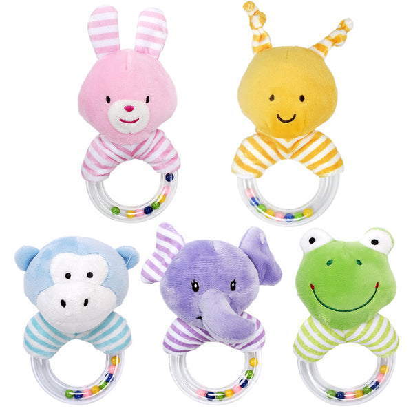Baby cartoon plush handbell toy
