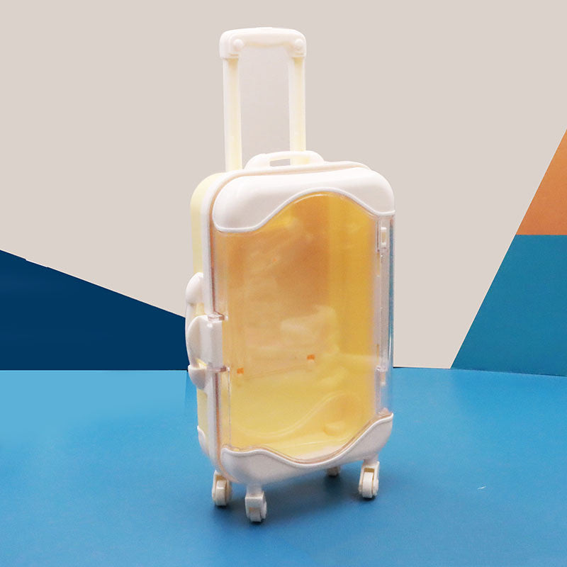 Children's Simple Cartoon Mini Suitcase Shape Storage Box