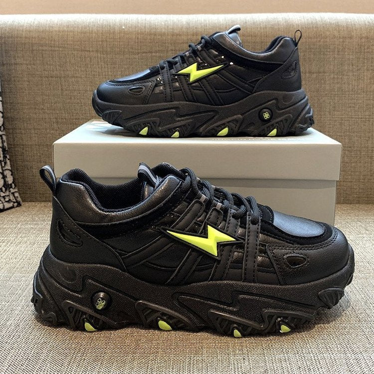 Platform sneakers with platform sole