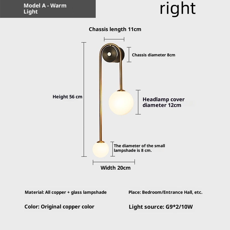 Modern Simple Golden Light Luxury Wall Lamp