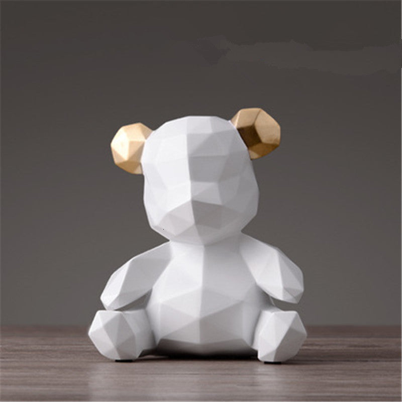 Nordic geometric bear ornaments