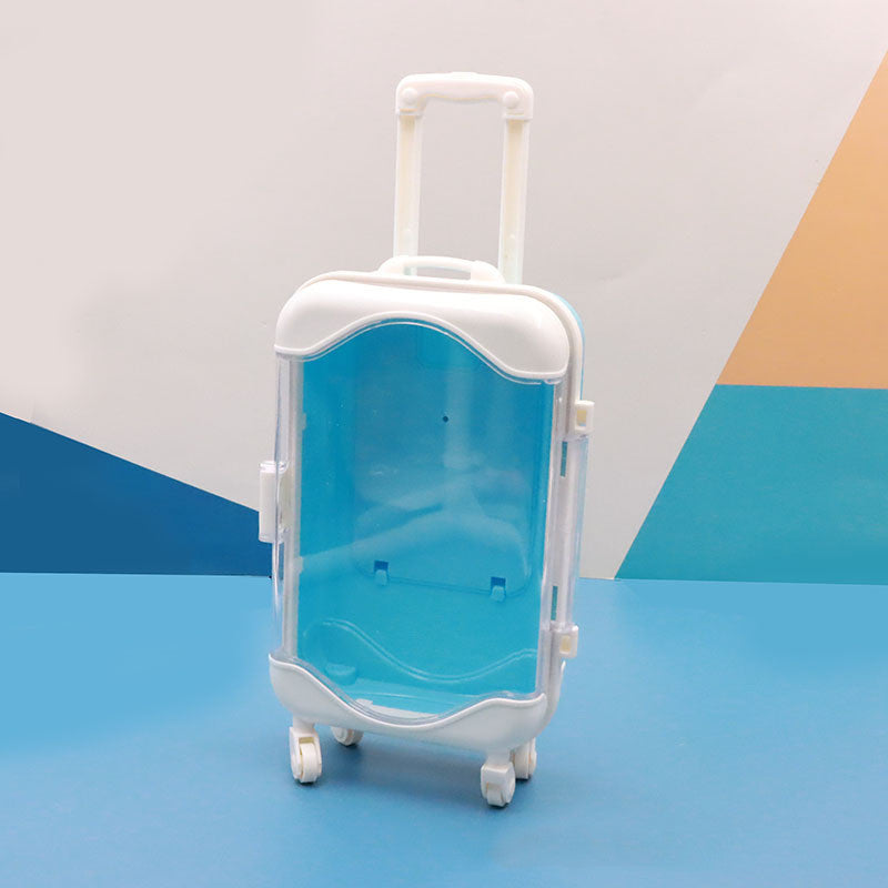 Children's Simple Cartoon Mini Suitcase Shape Storage Box