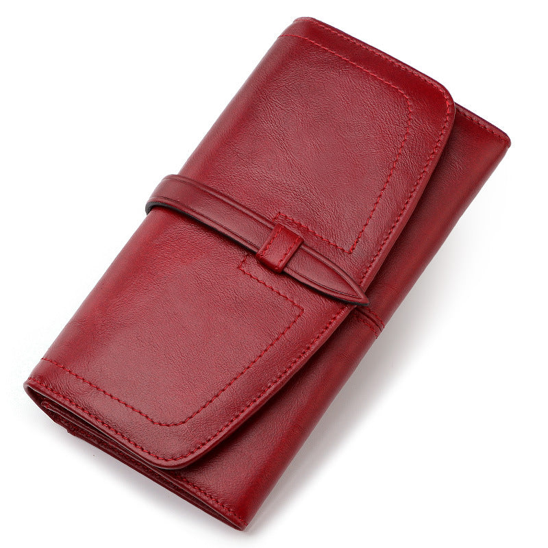 Long Zipper Retro Womens Wallet Large Capacity Womens Bag
