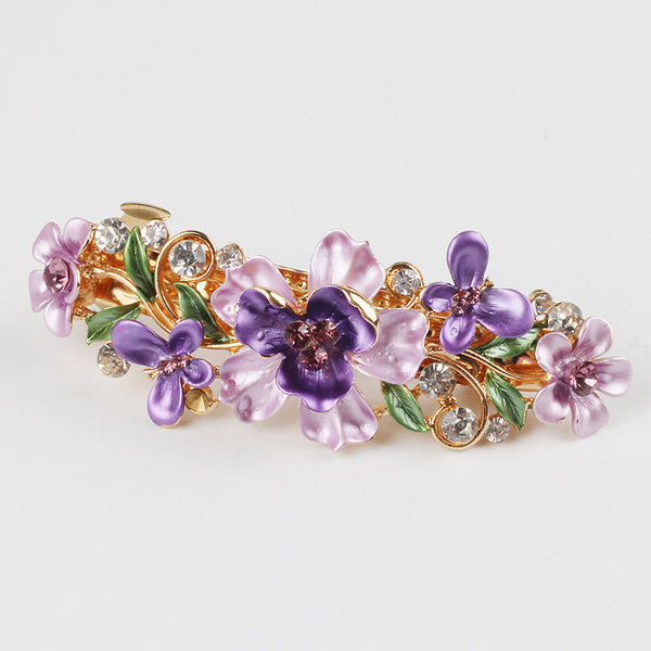 Crystal Painted Plum Hair Accessories