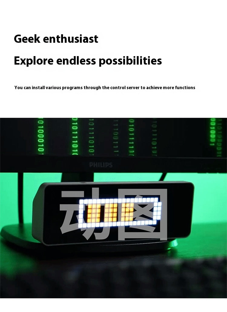 Self-media Blogger Multi-functional Desktop Clock Pixels