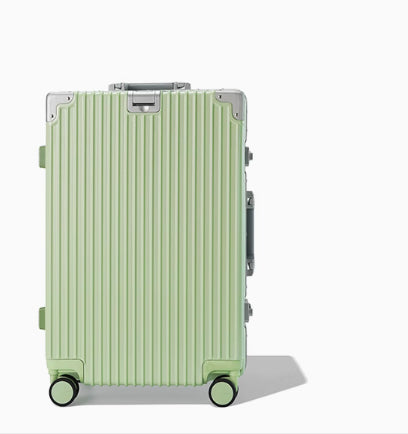 Mute Universal Wheel Password Leather Suitcase Aluminum Frame