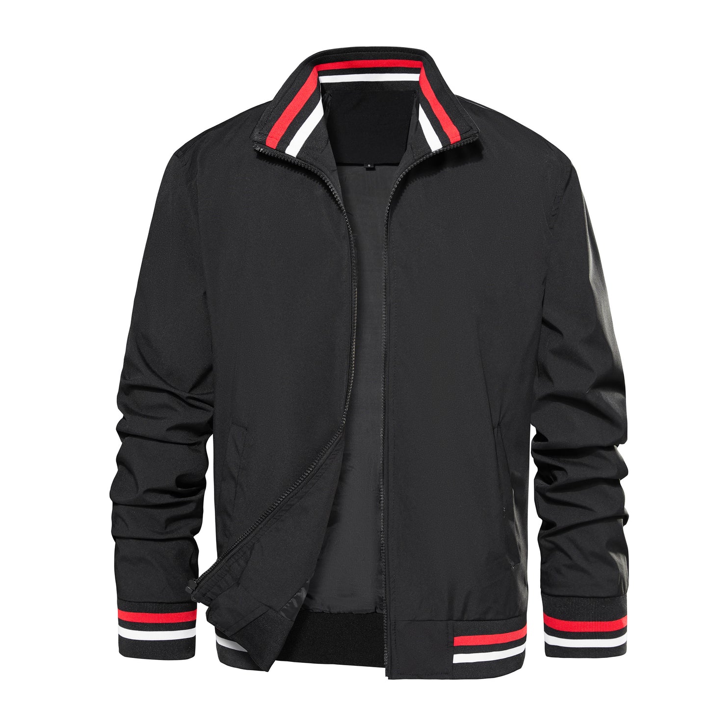 Men's Bomber Jacket Lightweight Casual Windbreaker Spring Fall Zip Up Coat