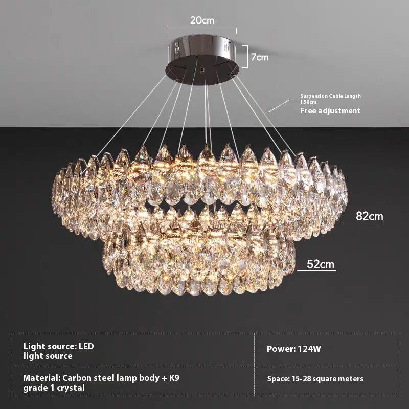 Crystal Modern Room French Villa Restaurant Lamps
