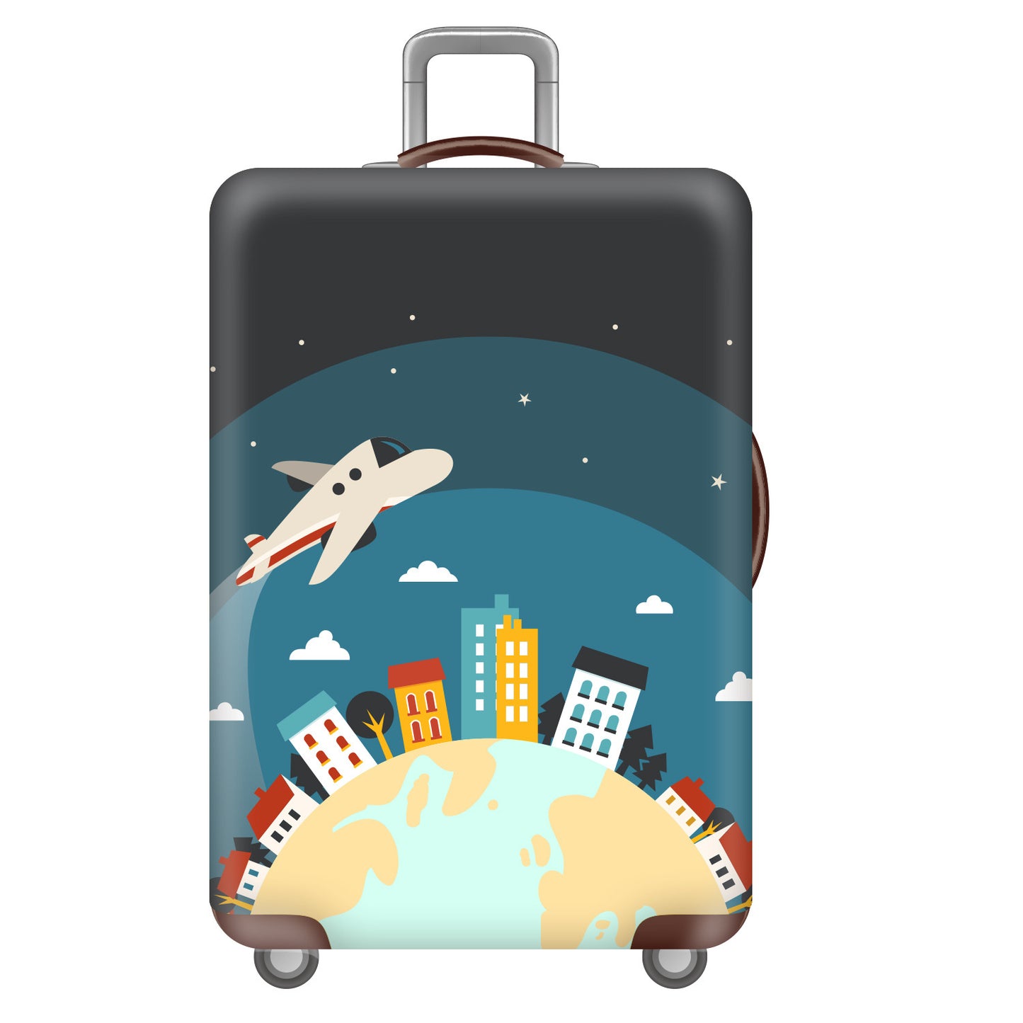 Polyester Suitcase Cover Suitcase Pull Rod
