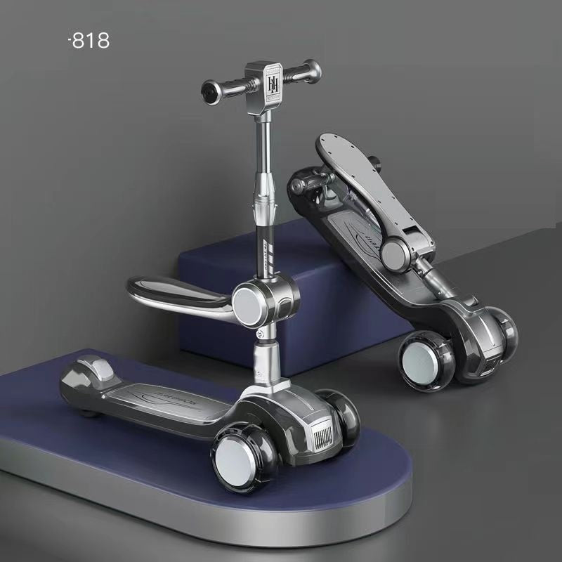 Folding Children's Scooter With Music And Light