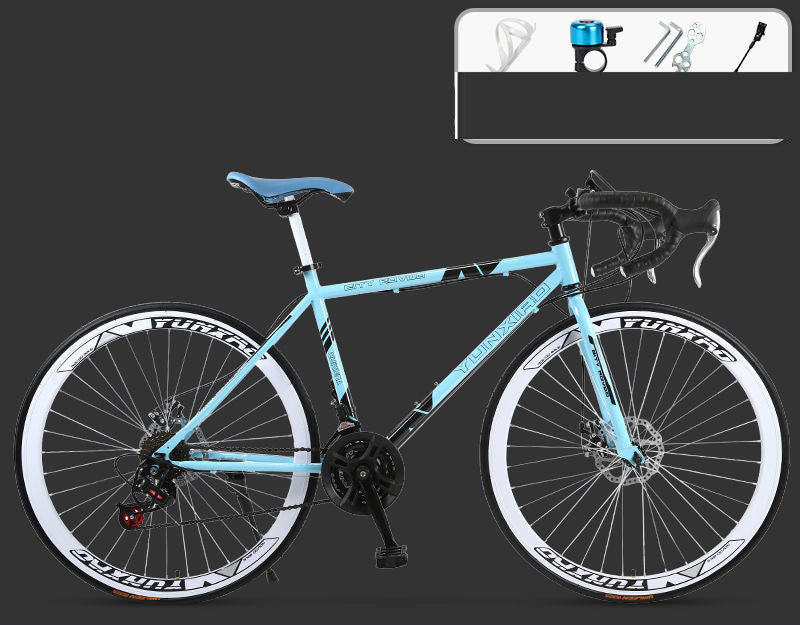 Road Race Variable Speed Solid Tire Double Disc Brake Bicycle