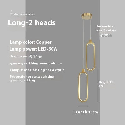 Copper Light Luxury Modern Minimalist Master Bedroom Living Room Background