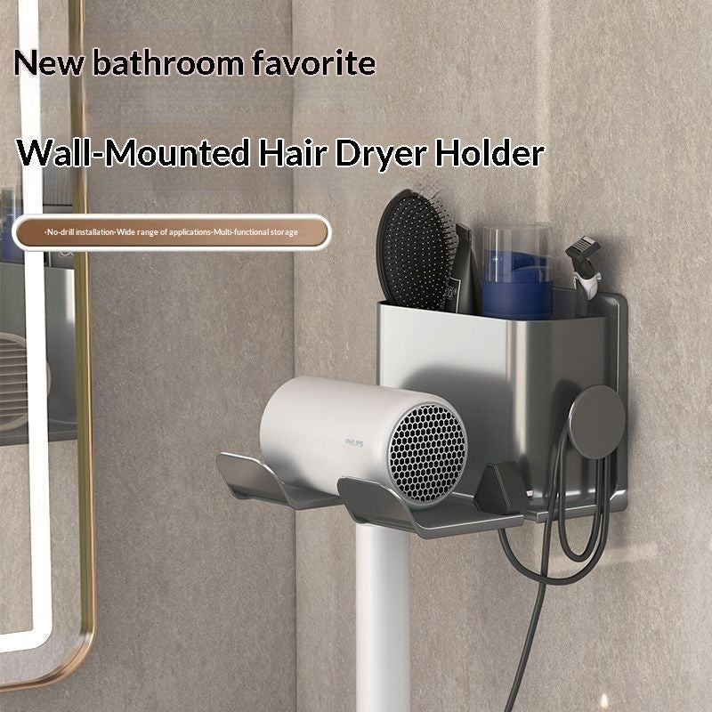 No-Drill Bathroom Wall-Mounted Shelf