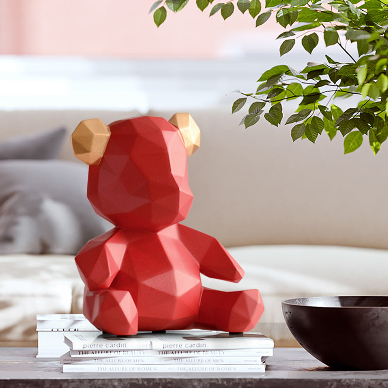 Nordic geometric bear ornaments