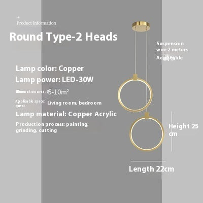 Copper Light Luxury Modern Minimalist Master Bedroom Living Room Background