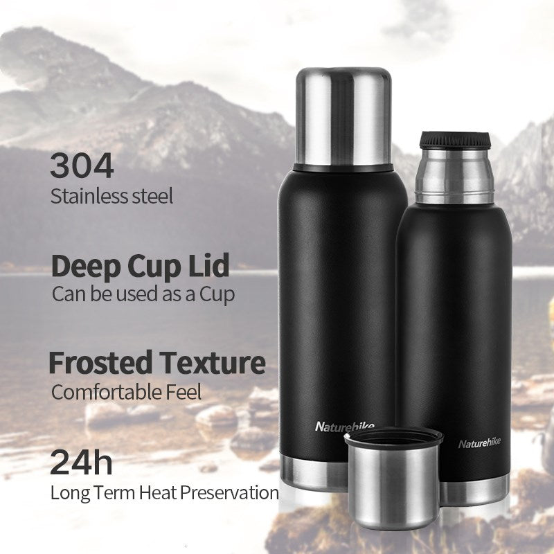 Large capacity 304 stainless steel frosted insulation pot