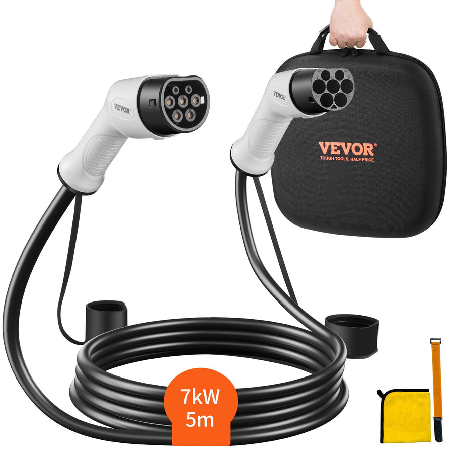 Typ2 Ladekabel Für Elektroauto/Hybrid EV Ladekabel E-Autoladekabel Wallbox 7kw TPU-Ladekabel 5m Kabellänge 1-Phase AC 230V Typ2 Auf Typ2 Wasser-/Staubdicht Mit Allen Typ-2-Modellen Kompatibel