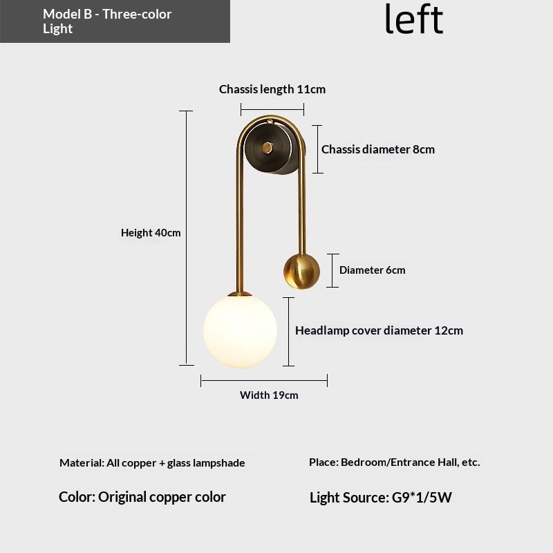 Modern Simple Golden Light Luxury Wall Lamp